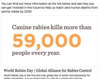 Visits to GARC’s Facebook page surged on World Rabies Day; this post was the most popular.