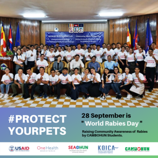  World Rabies Day 2019 : Raising Community Awareness of Rabies by CAMBOHUN Students.