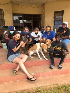 The Bakau Team and some of the patients