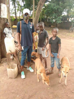 Children bringing their pets for vaccination 