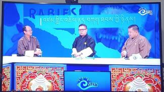 Dr. Kinley and Dr Sangay for Panel Discussion on National TV channel on WRD