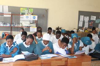 Learners at Kgadimo Secondary School engaged in a conversation on rabies, pet care and living safely with bats.
