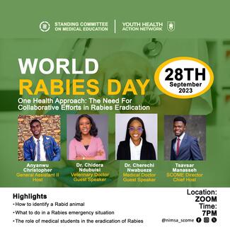 NiMSA SCOME x YOHAN World Rabies Day Webinar Flyer