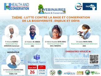 Affiche du webinaire et lien de connexion