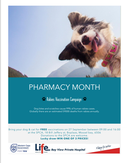 RABIES VACCINATION CAMPAIGN 27 SEPTEMBER 2024 IN MOSSEL BAY