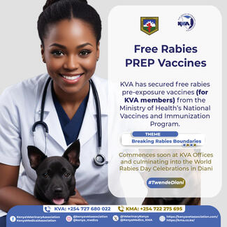 Rabies vaccinations for all Kenyan Veterinarians.