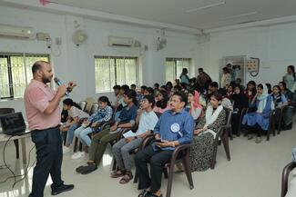 "Rabies: Human-Animal Interface" by Dr. Dilip Falgunan, Secretary of IVA Palakkad, discussing the crucial link between human and animal health in rabies prevention.