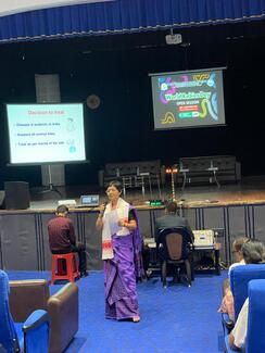 Dr. Shilpi Saikia, Health Officer addressing the house on Rabies
