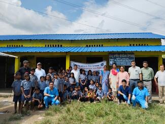 The whole awareness and vaccination team
