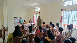 Interaction with the villagers during the event