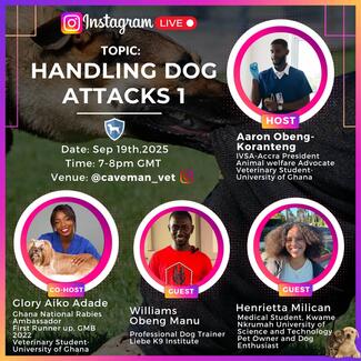 Instagram Live on Handling Dog Attacks Part 1! The date is Friday 19th September 2025 at 7pm GMT. The location is @caveman_vet