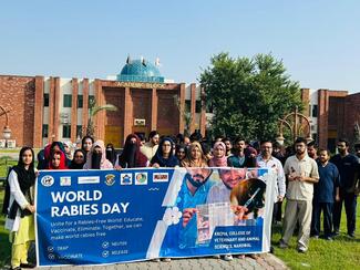 Rabies awareness walk led by uvas faculty 