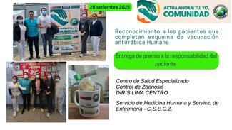 PREMIACION A PACIENTES QUE CUMPLEN ESQUEMA DE VACUNACION 
