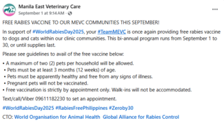 World Rabies Day - Manila East Veterinary Care 