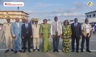 Maire d'Abobo, autorités sanitaires, vétérinaires et préfectorales a la célébration JMR 2025 à Abobo