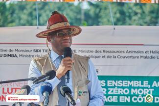 Discours du Ministre des Ressources animales et Halieutiques a la population d'Abobo, JMR 2025 en CI