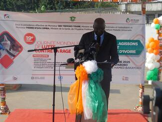 Discours du représentant du Ministre de la Sante a la population d'Abobo lors de la JMR 2025 en CI