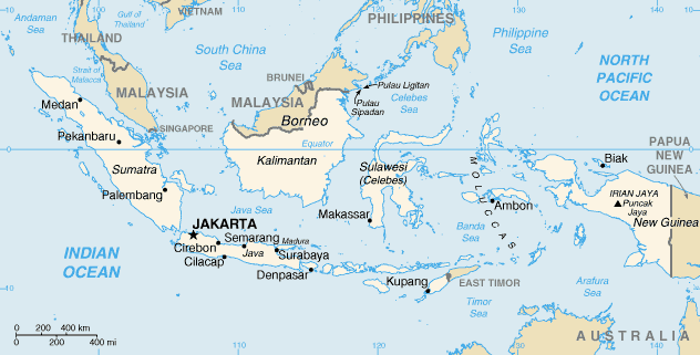 Map of Indonesia 