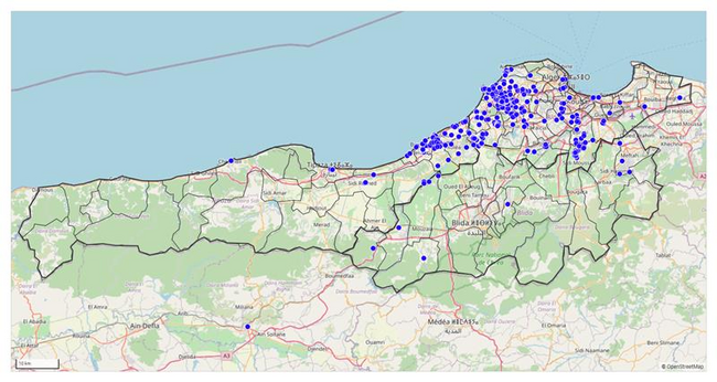 Algeria animals vaccinated map