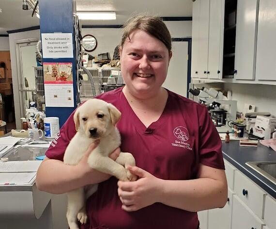 Shaelleigh and puppy