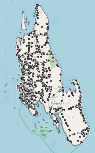 Zanzibar vaccination map using GARC tools