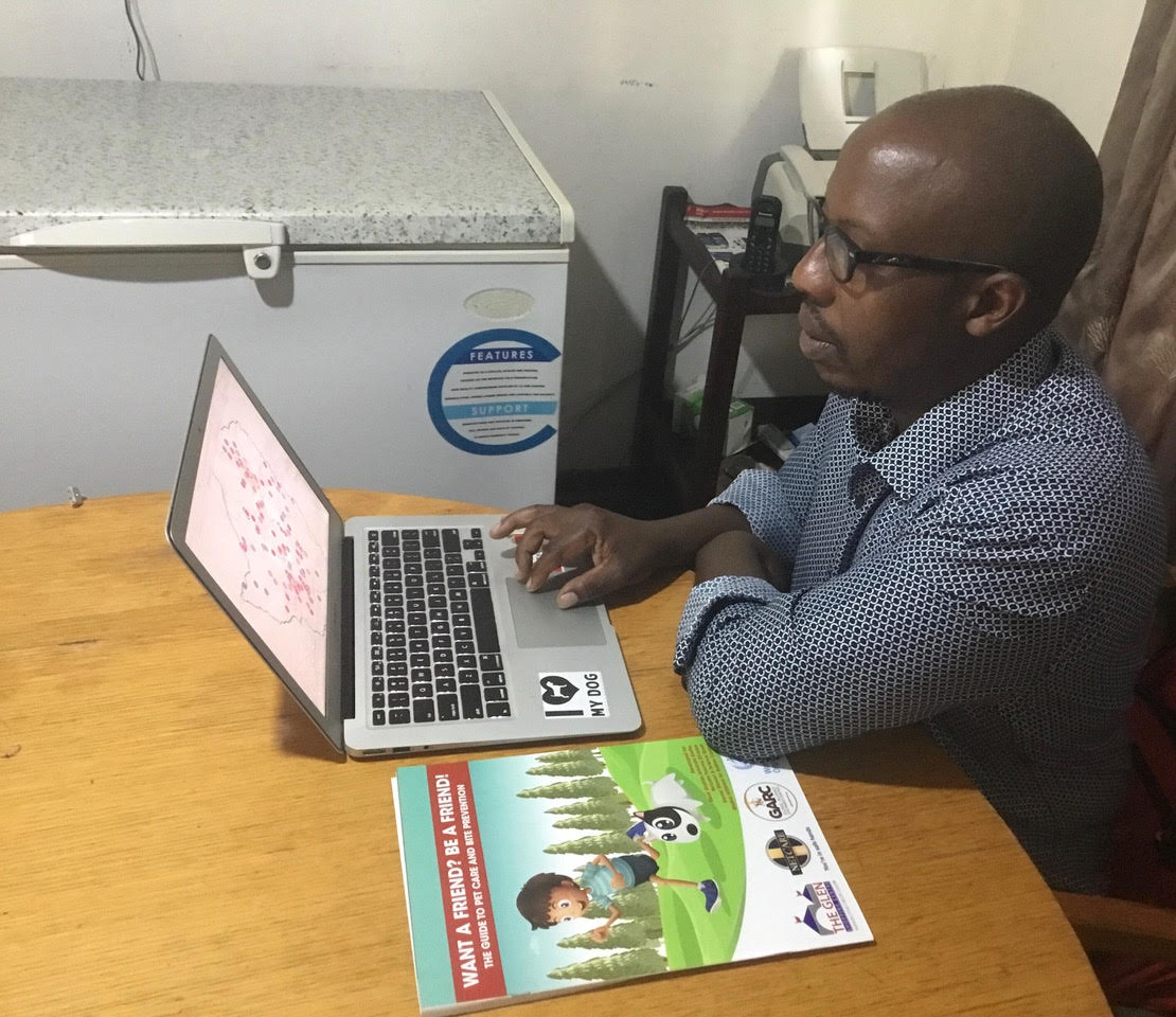 Mr Lambert Gwenhure analyzes the rabies situation in Zimbabwe using the Rabies Case Surveillance (RCS) component of the Rabies Epidemiological Bulletin (REB) from GARC.