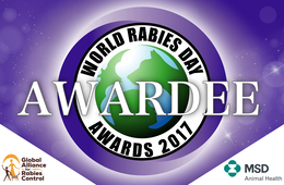 World Rabies Day awardee badge