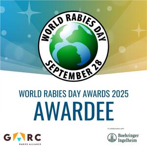 World Rabies Day awardee badge